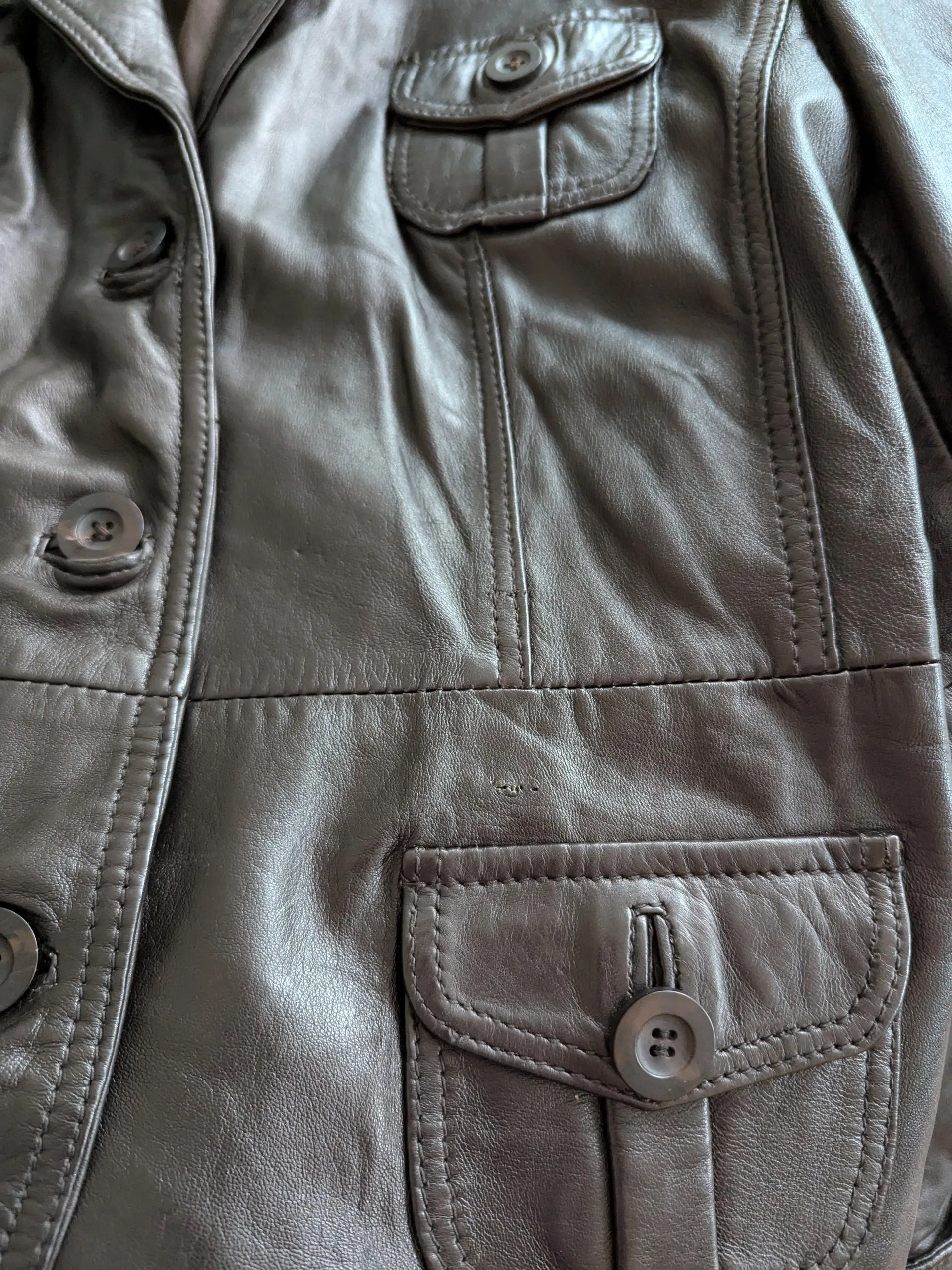 Vintage Leather Blazer Jacket