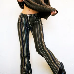 Vintage Striped Corduroy Flares