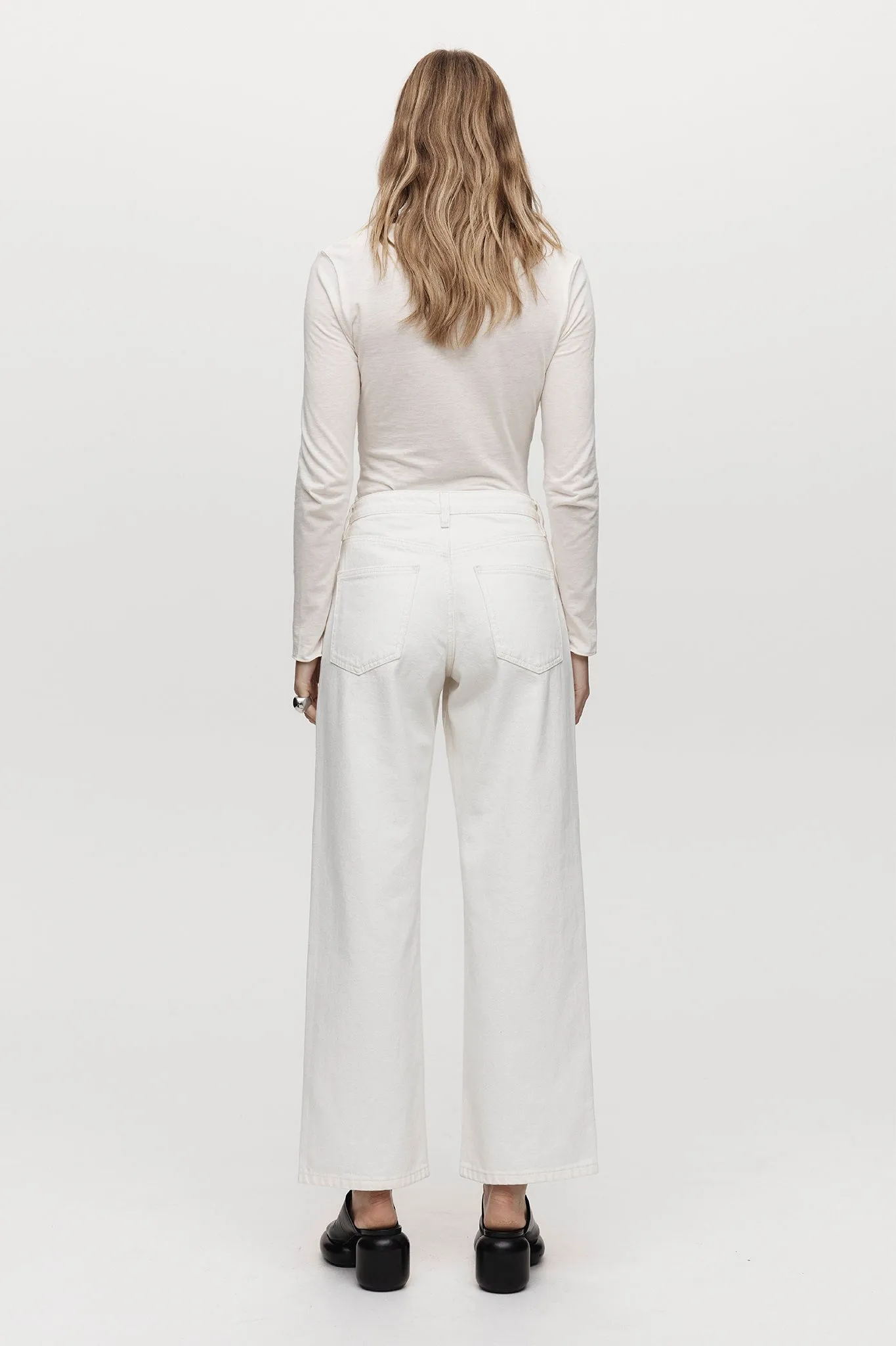 WIDE LEG JEAN - IVORY