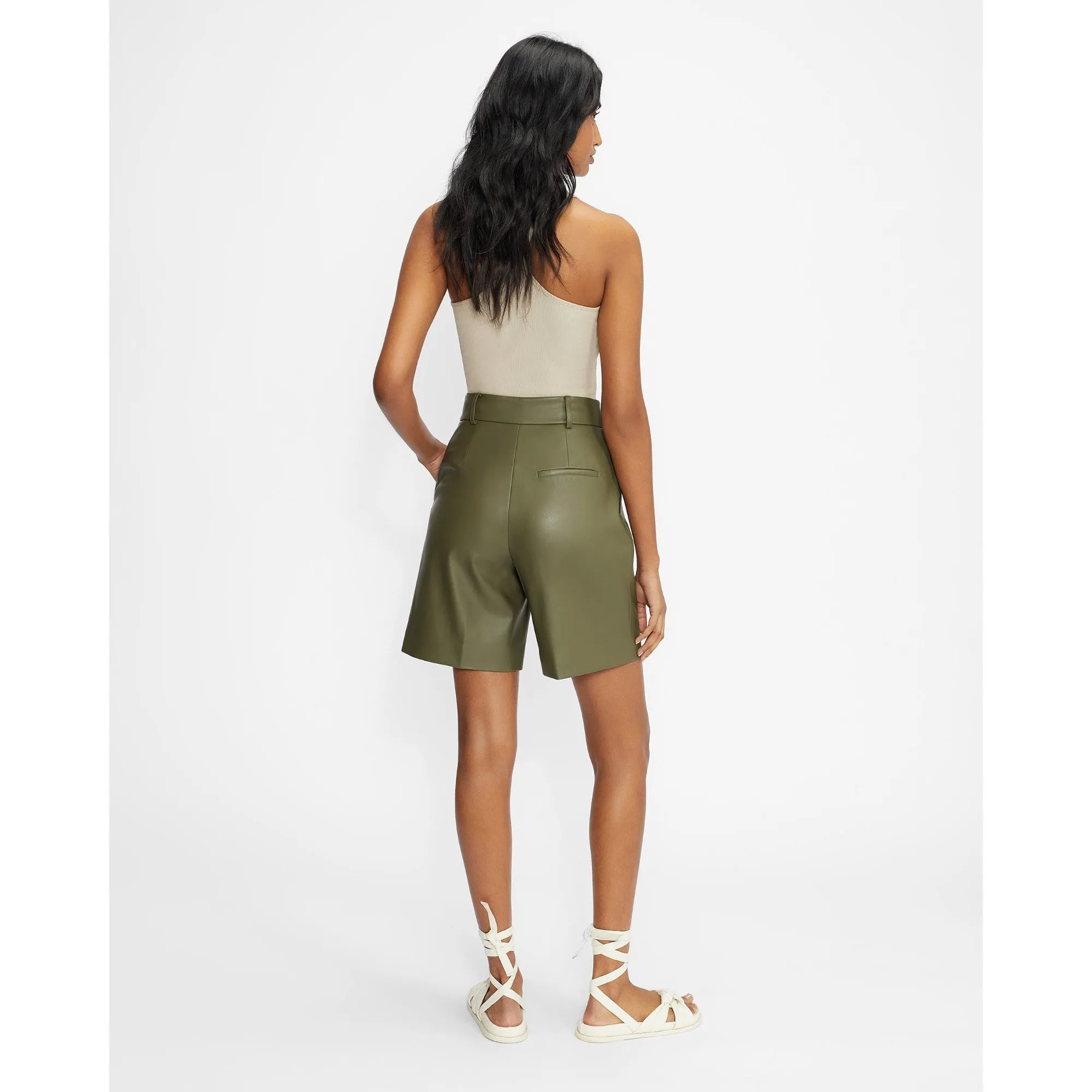 Women Wmt-Bijouu-Pleather City Short - Olive