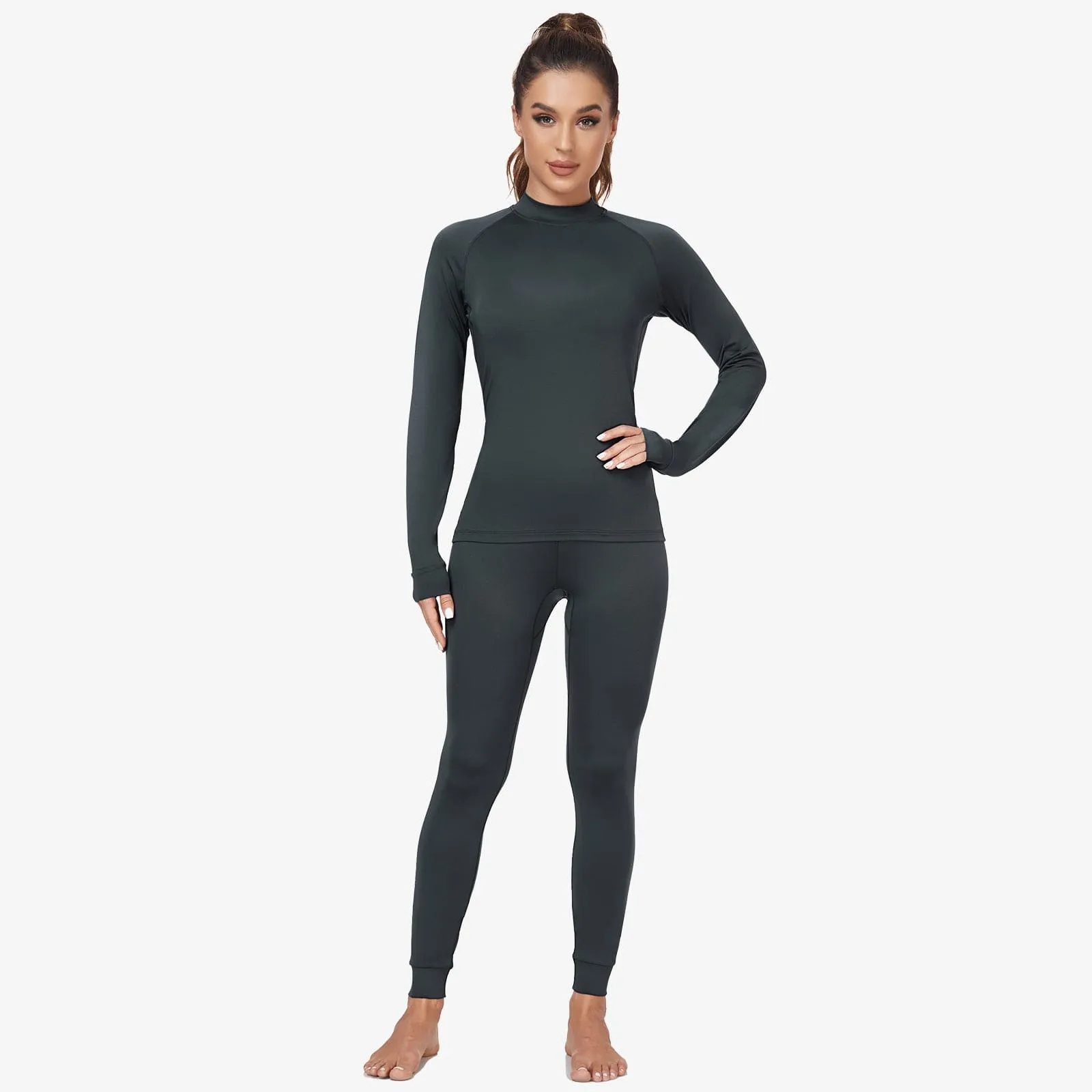 Women's Long Sleeve Mock Turtleneck Base Layer
