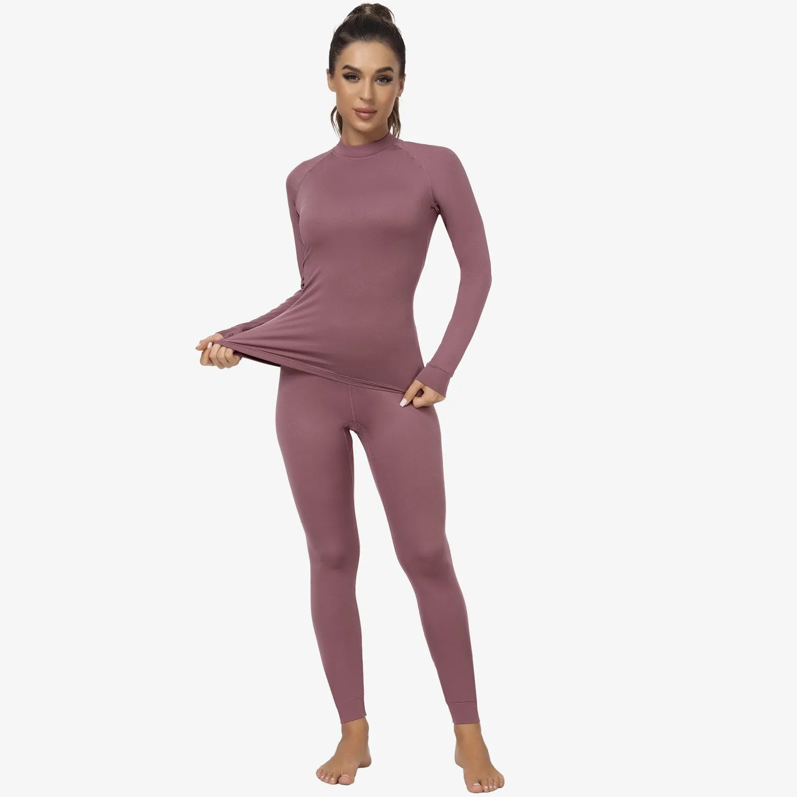 Women's Long Sleeve Mock Turtleneck Base Layer