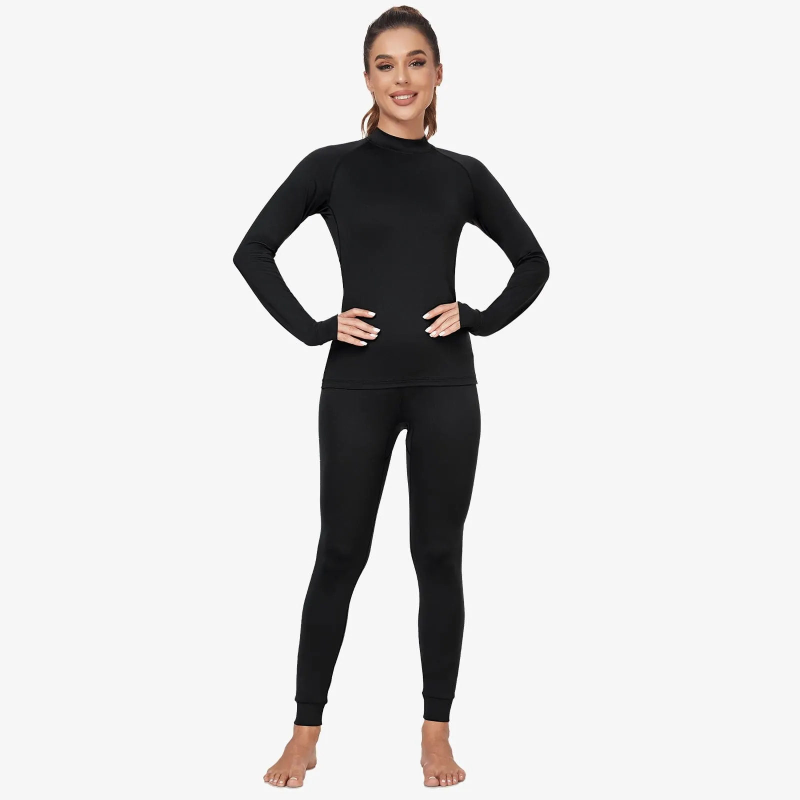 Women's Long Sleeve Mock Turtleneck Base Layer