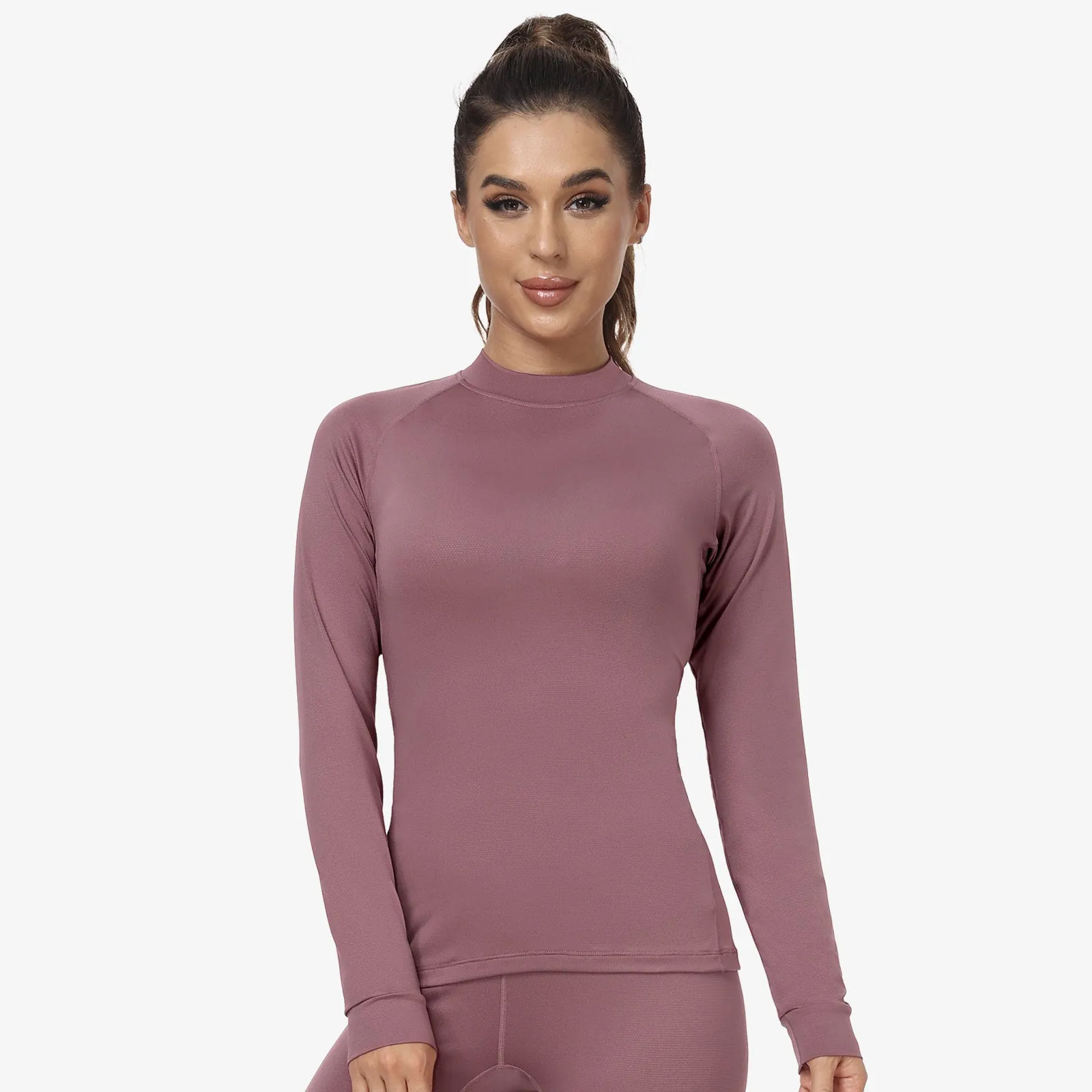 Women's Long Sleeve Mock Turtleneck Base Layer