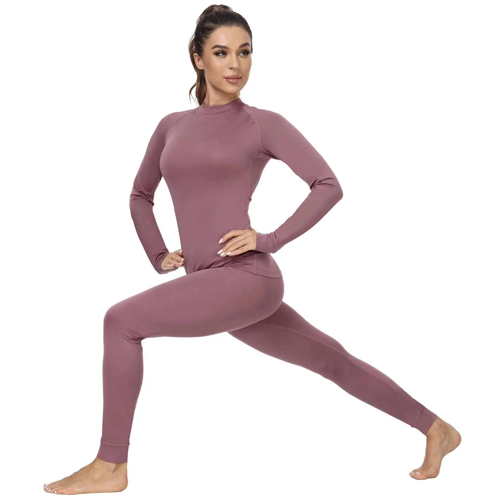 Women's Long Sleeve Mock Turtleneck Base Layer