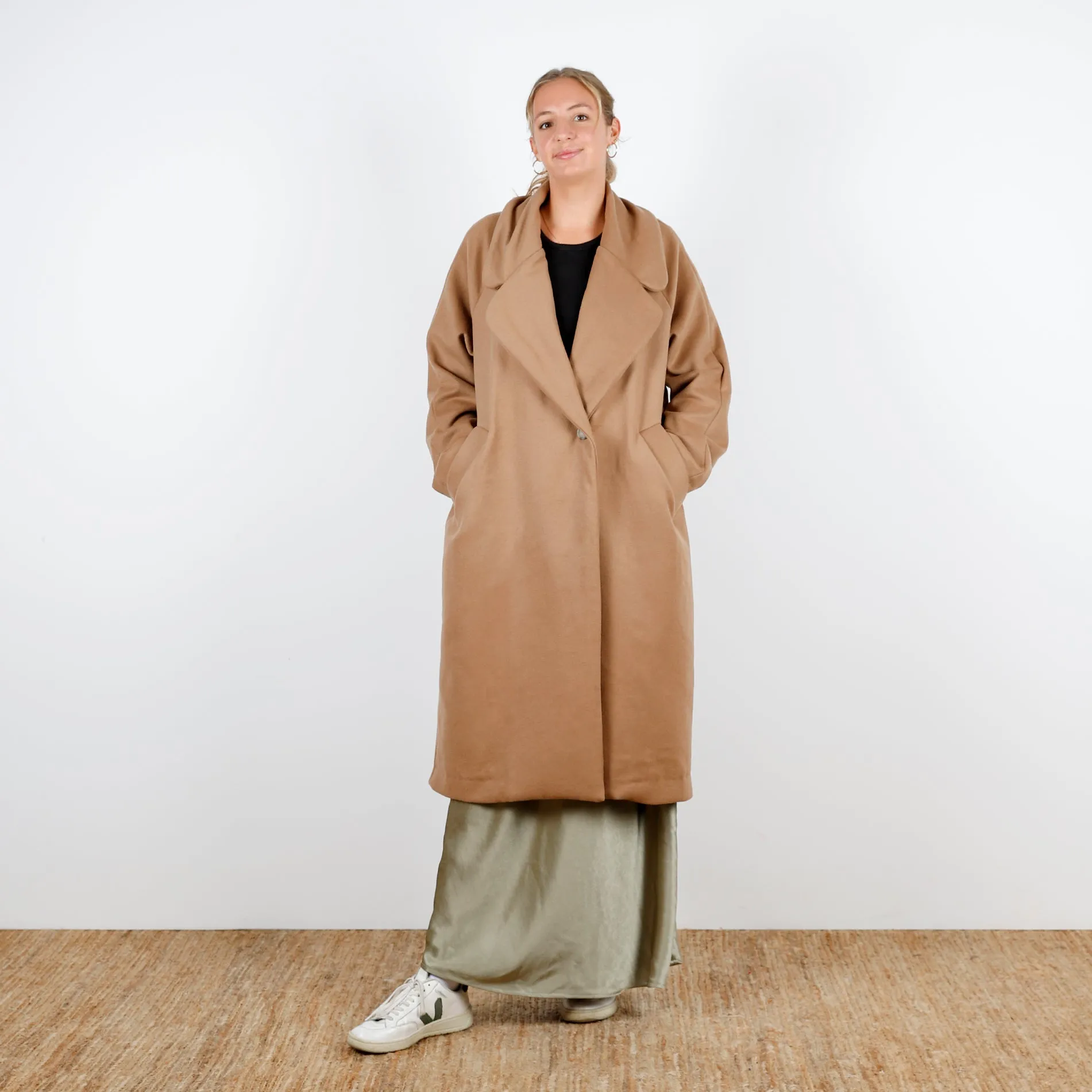 Wool / Cashmere Blend Melton - Noix