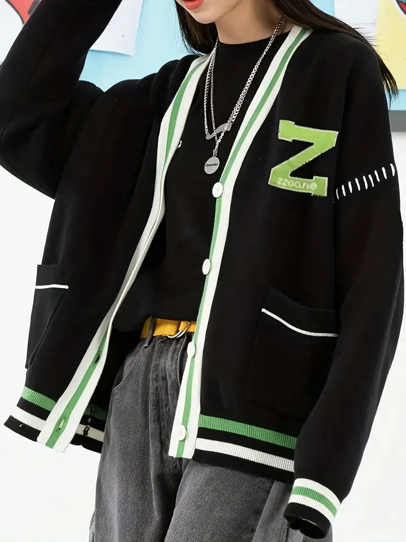 Z Academia Oversized Cardigan