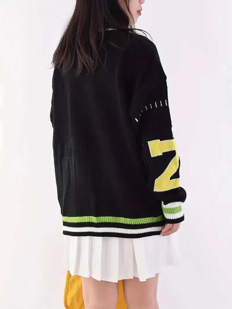 Z Academia Oversized Cardigan