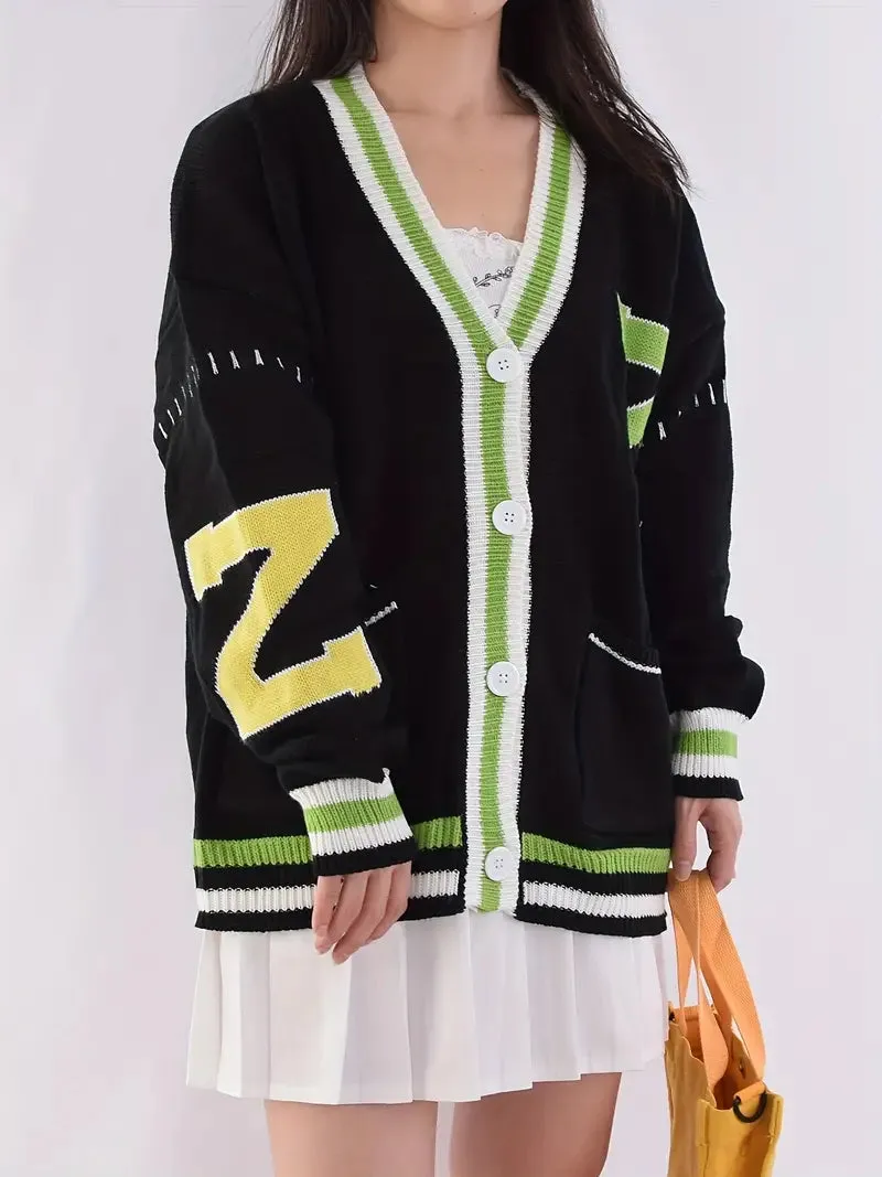 Z Academia Oversized Cardigan